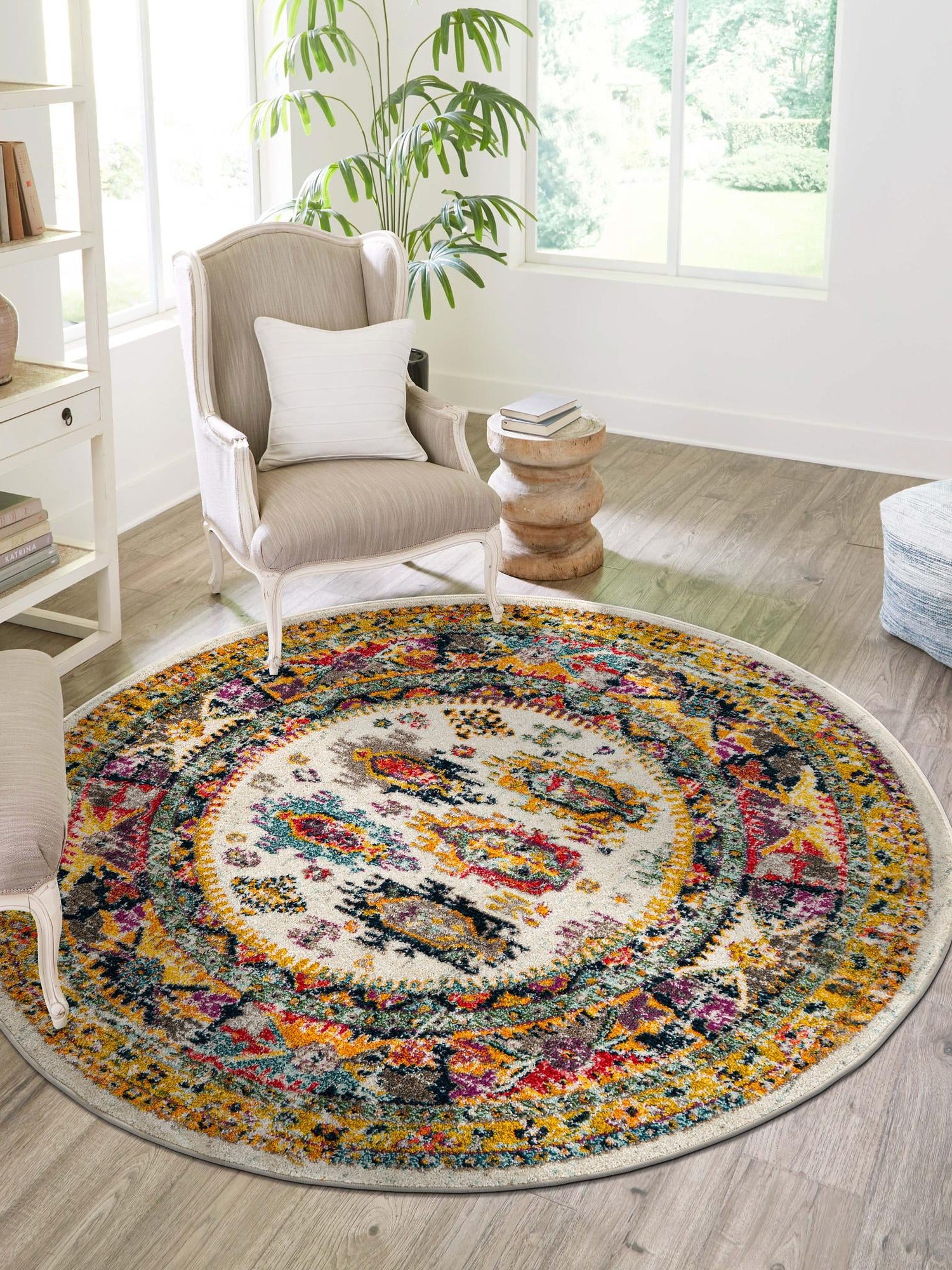 Ivory 10' x 10' Penrose Round Area Rug