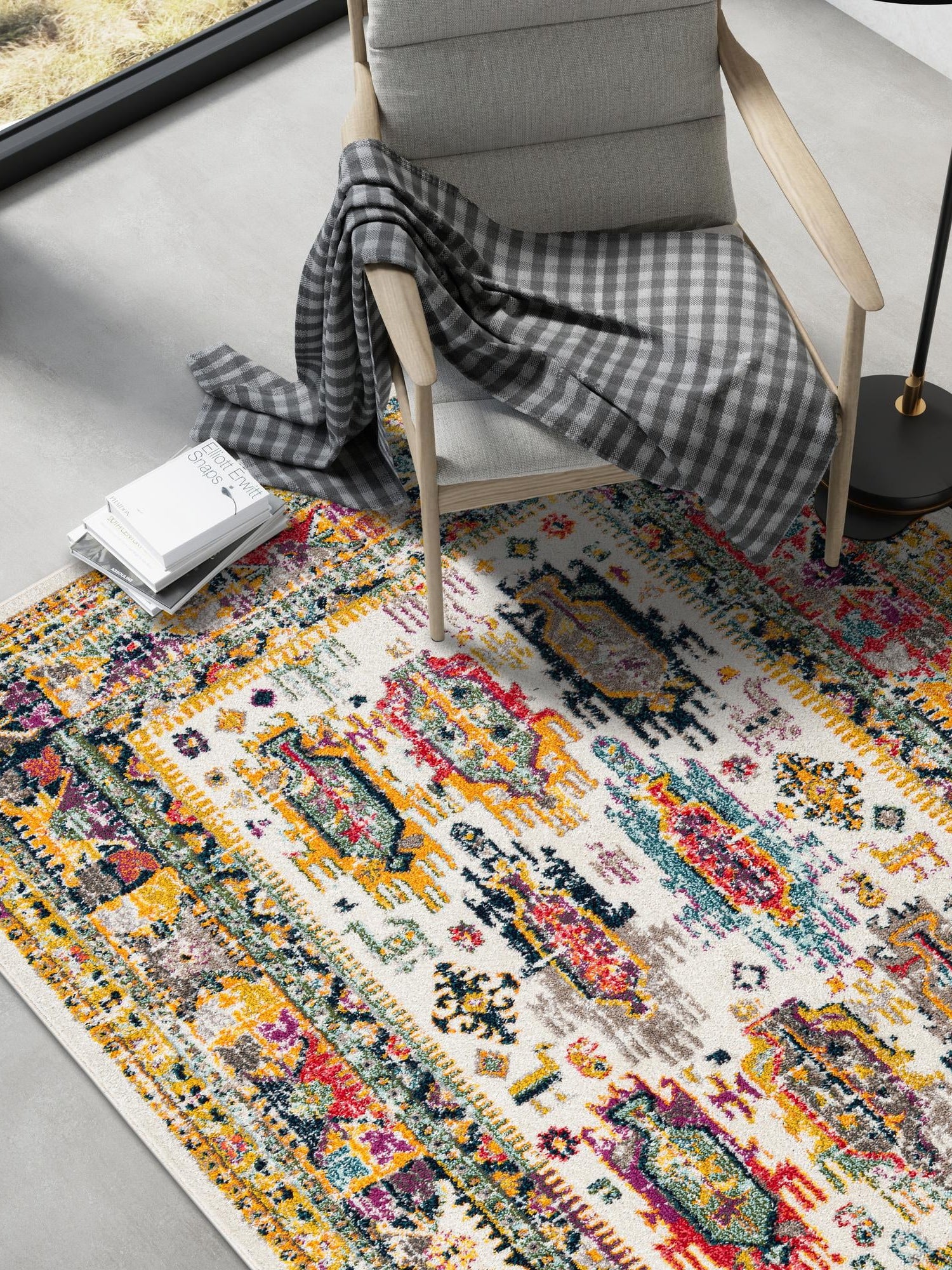 Ivory 2' x 3' 1 Penrose Rectangle Area Rug