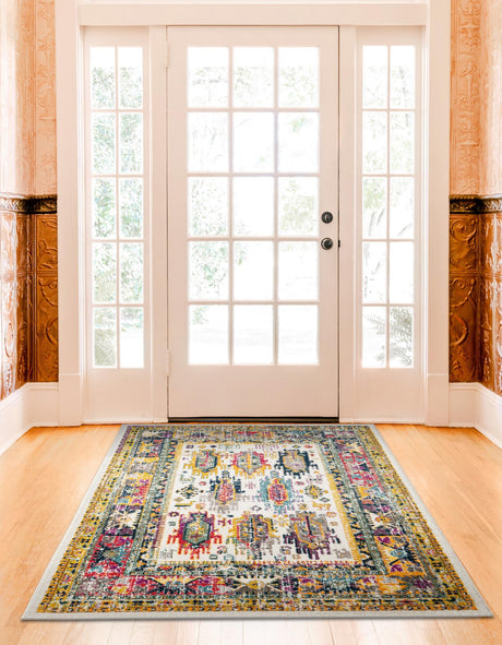 Ivory 4' 1 x 6' 1 Penrose Rectangle Area Rug Classic Durable Stain Resistant Easy Clean Carpet for Traditional Indoor Home Decor for Sale at Rug Engine