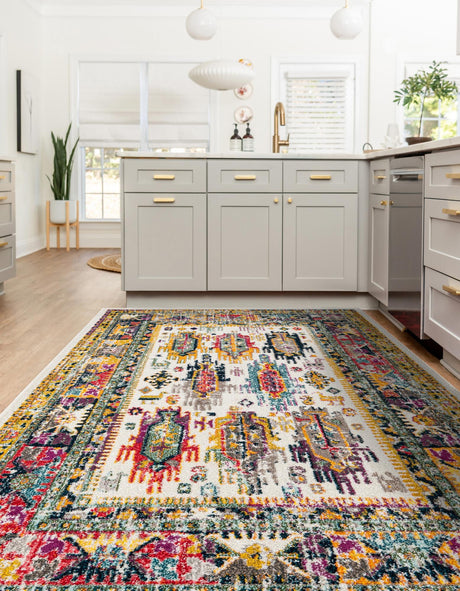 Ivory 6' 1 x 9' Penrose Rectangle Area Rug Classic Durable Stain Resistant Easy Clean Carpet for Traditional Indoor Home Decor for Sale at Rug Engine