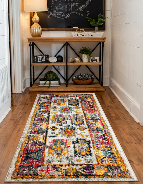 Ivory 2' x 6' 1 Penrose Runner Area Rug Classic Durable Stain Resistant Easy Clean Carpet for Traditional Indoor Home Decor for Sale at Rug Engine
