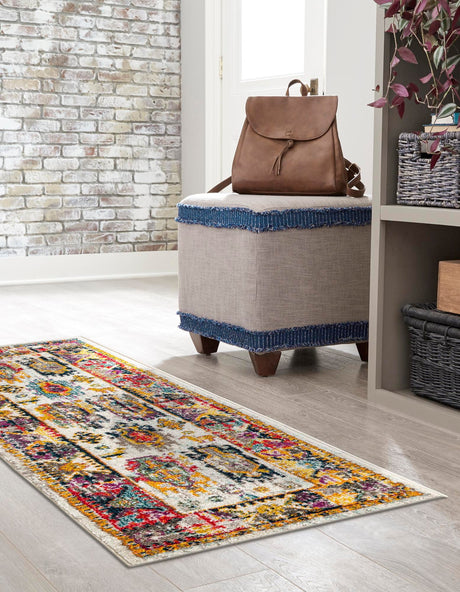 Ivory 2' x 8' Penrose Runner Area Rug Classic Durable Stain Resistant Easy Clean Carpet for Traditional Indoor Home Decor for Sale at Rug Engine