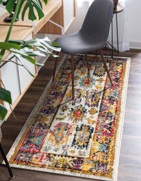 Ivory 2' x 8' Penrose Runner Area Rug Classic Durable Stain Resistant Easy Clean Carpet for Traditional Indoor Home Decor for Sale at Rug Engine