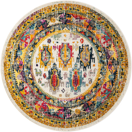 Ivory 7' 10 x 7' 10 Penrose Round Area Rug