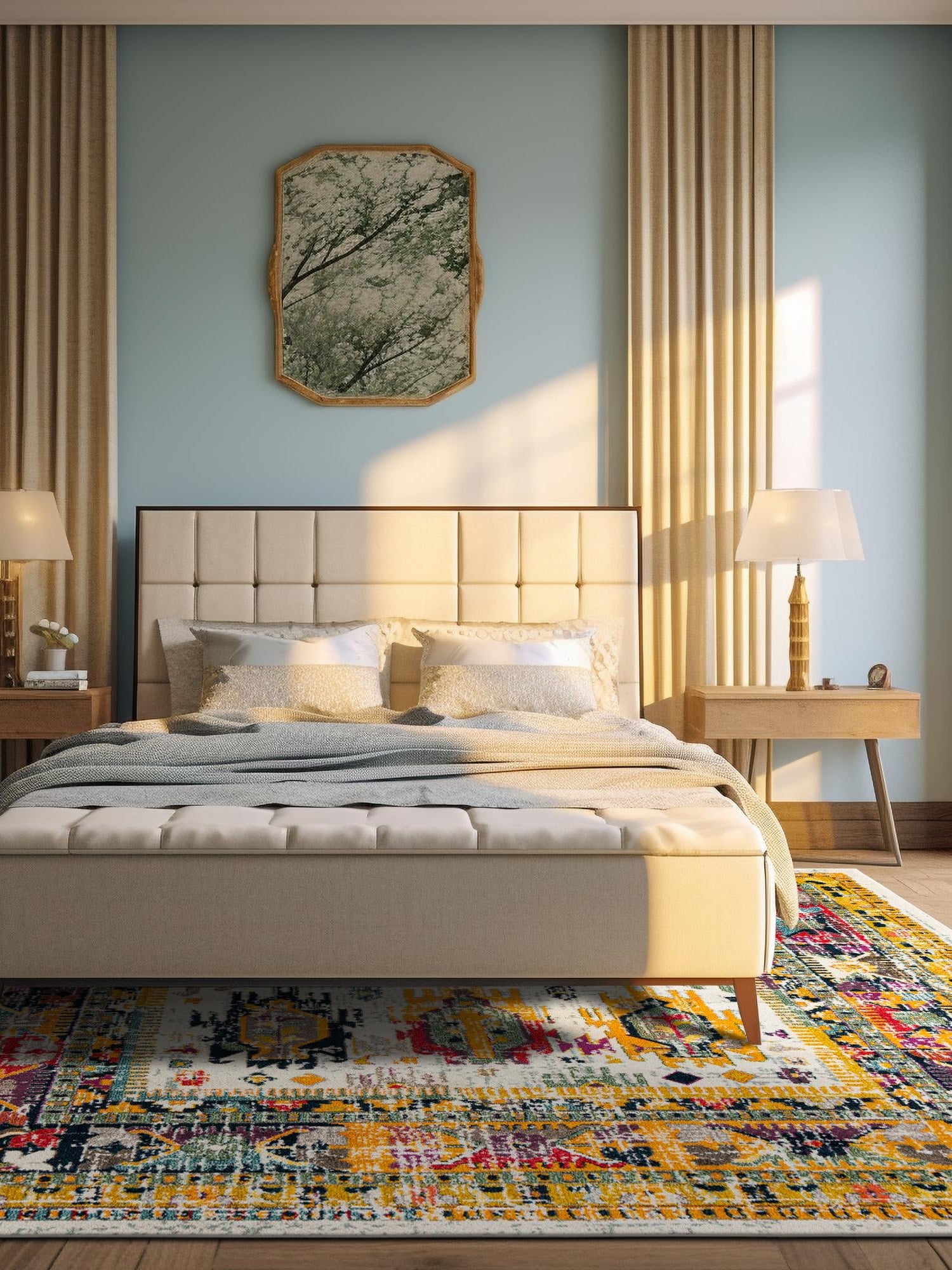 Ivory 7' 10 x 7' 10 Penrose Square Area Rug