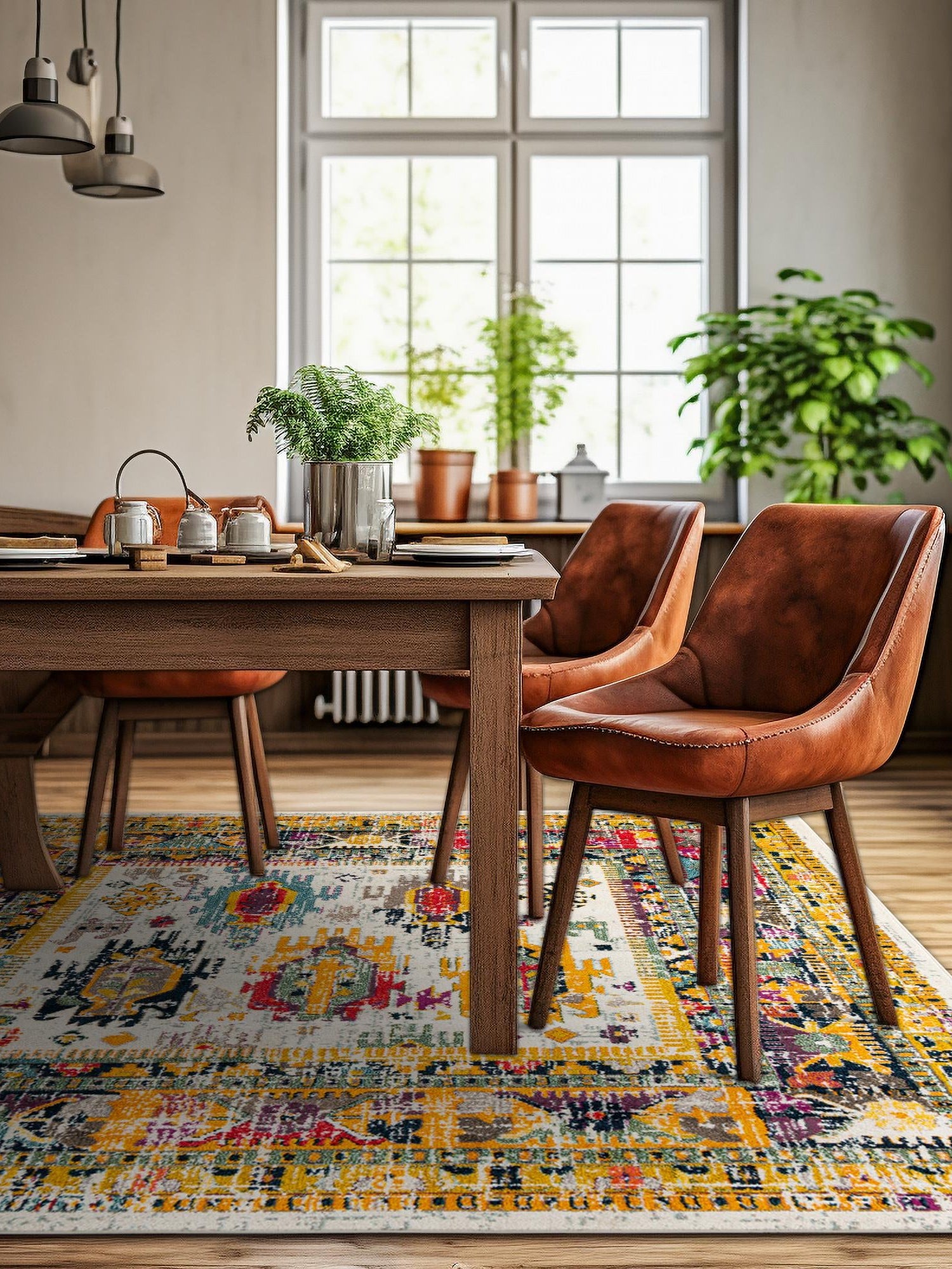 Ivory 7' 10 x 7' 10 Penrose Square Area Rug