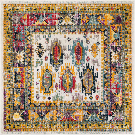 Ivory 7' 10 x 7' 10 Penrose Square Area Rug