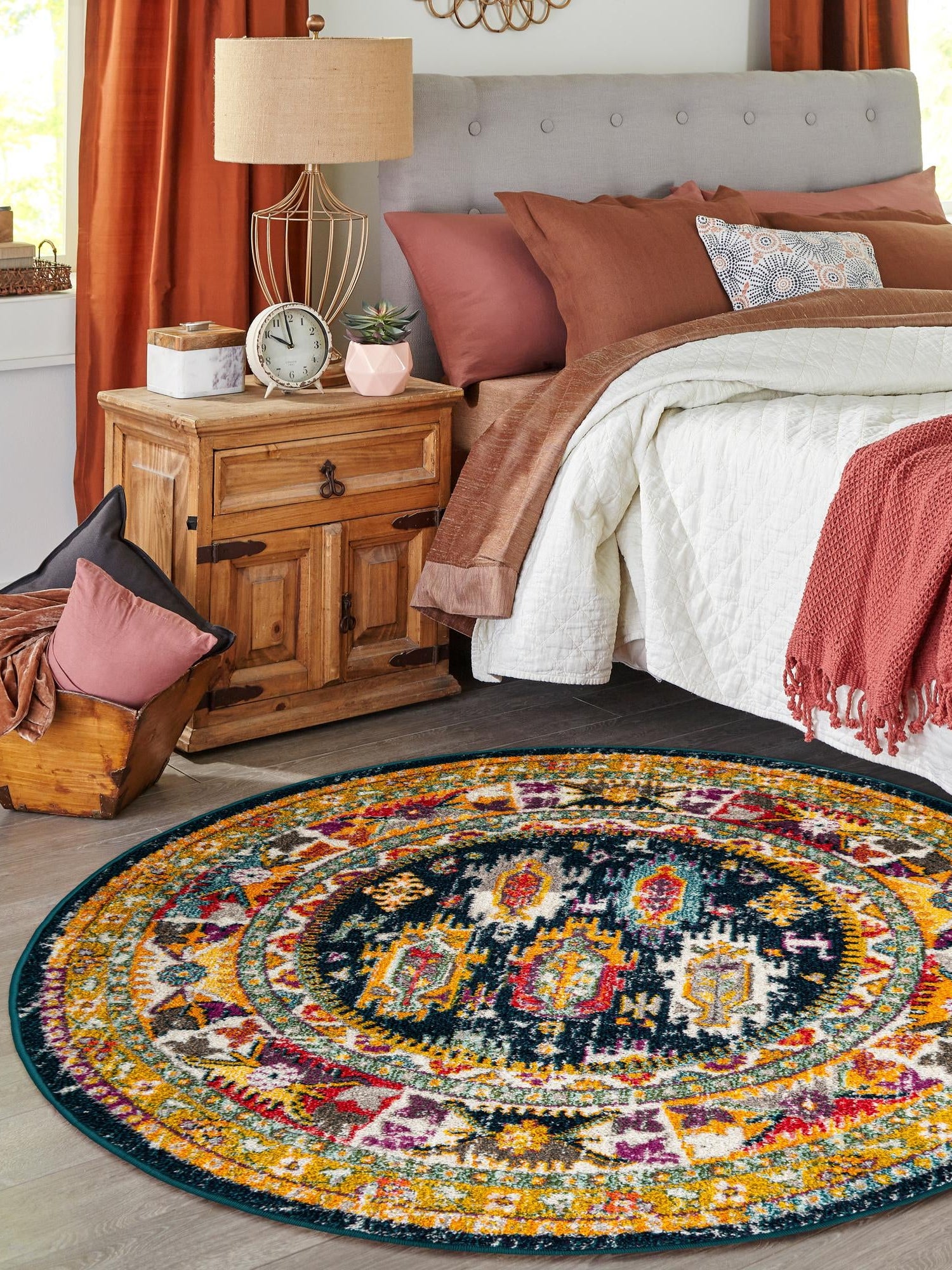 Navy Blue 3' 1 x 3' 1 Penrose Round Area Rug