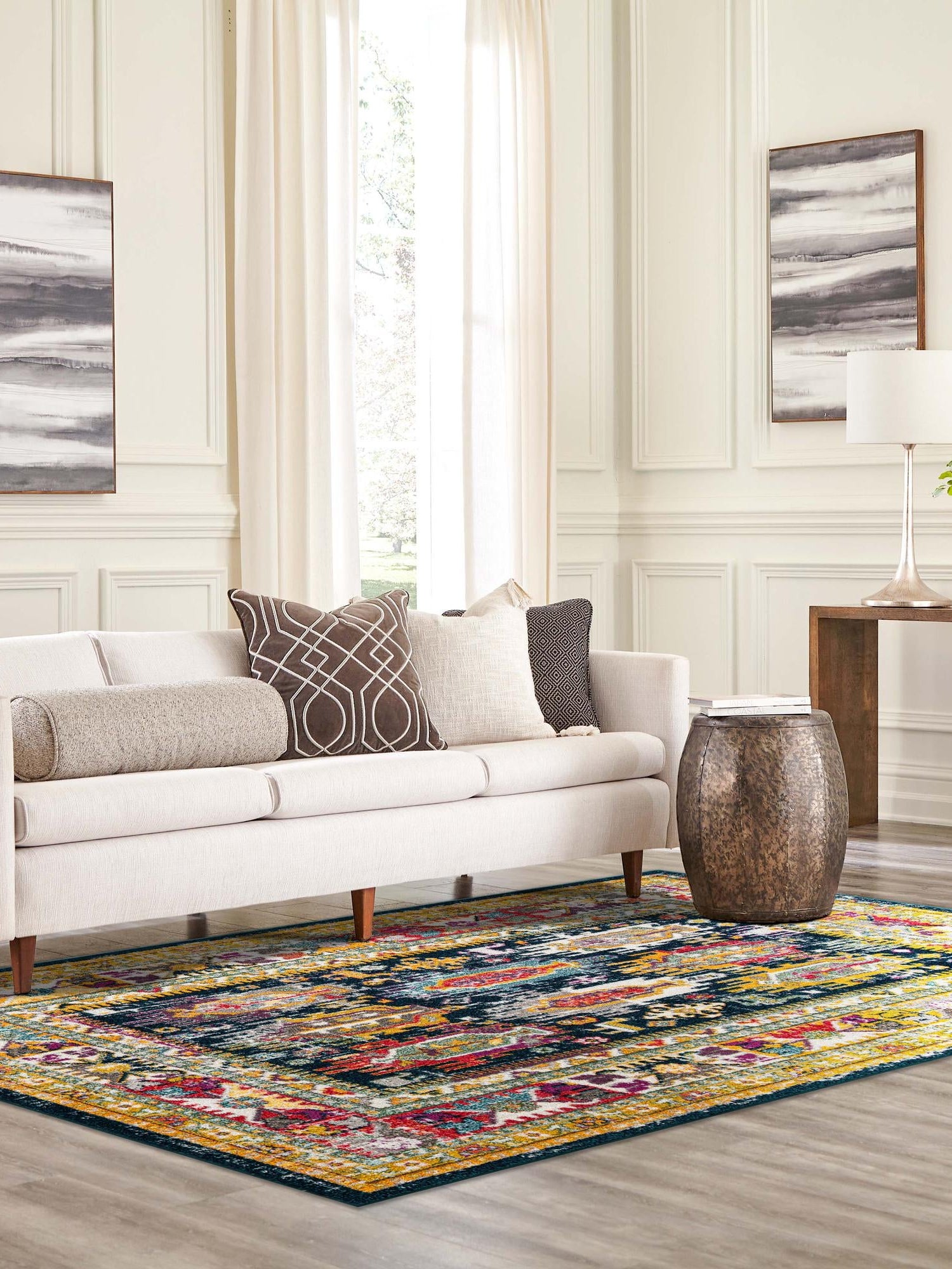 Navy Blue 5' 3 x 8' Penrose Rectangle Area Rug