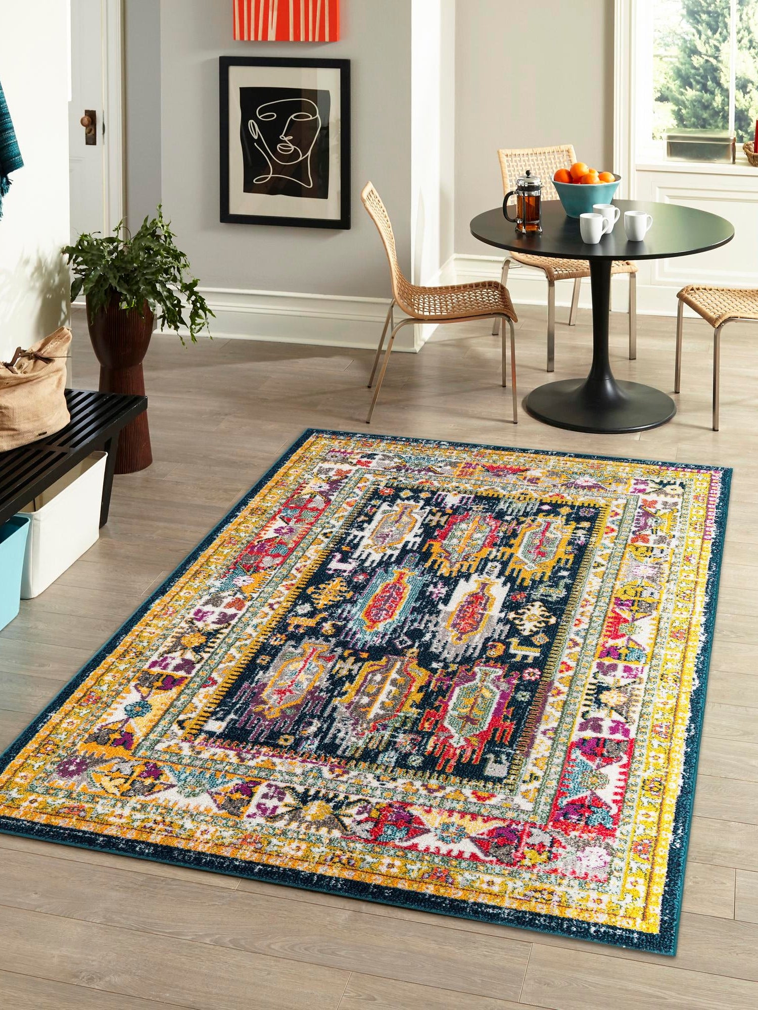 Navy Blue 4' 1 x 6' 1 Penrose Rectangle Area Rug