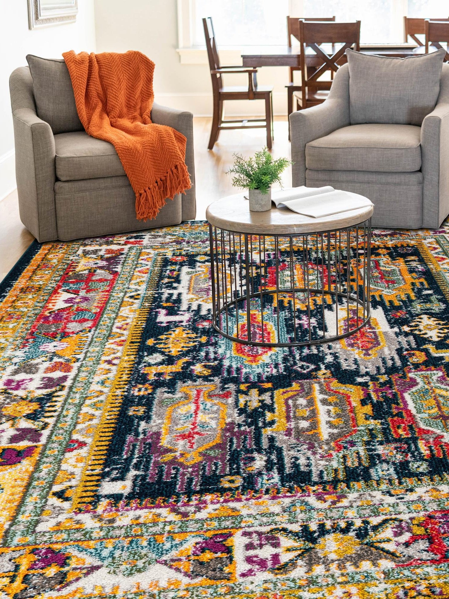 Navy Blue 2' x 3' 1 Penrose Rectangle Area Rug