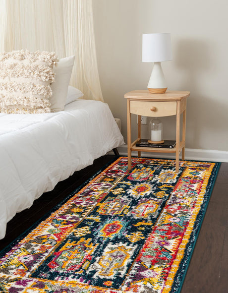 Navy Blue 2' x 6' 1 Penrose Runner Area Rug Classic Durable Stain Resistant Easy Clean Carpet for Traditional Indoor Home Decor for Sale at Rug Engine