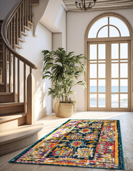 Navy Blue 2' x 8' Penrose Runner Area Rug Classic Durable Stain Resistant Easy Clean Carpet for Traditional Indoor Home Decor for Sale at Rug Engine