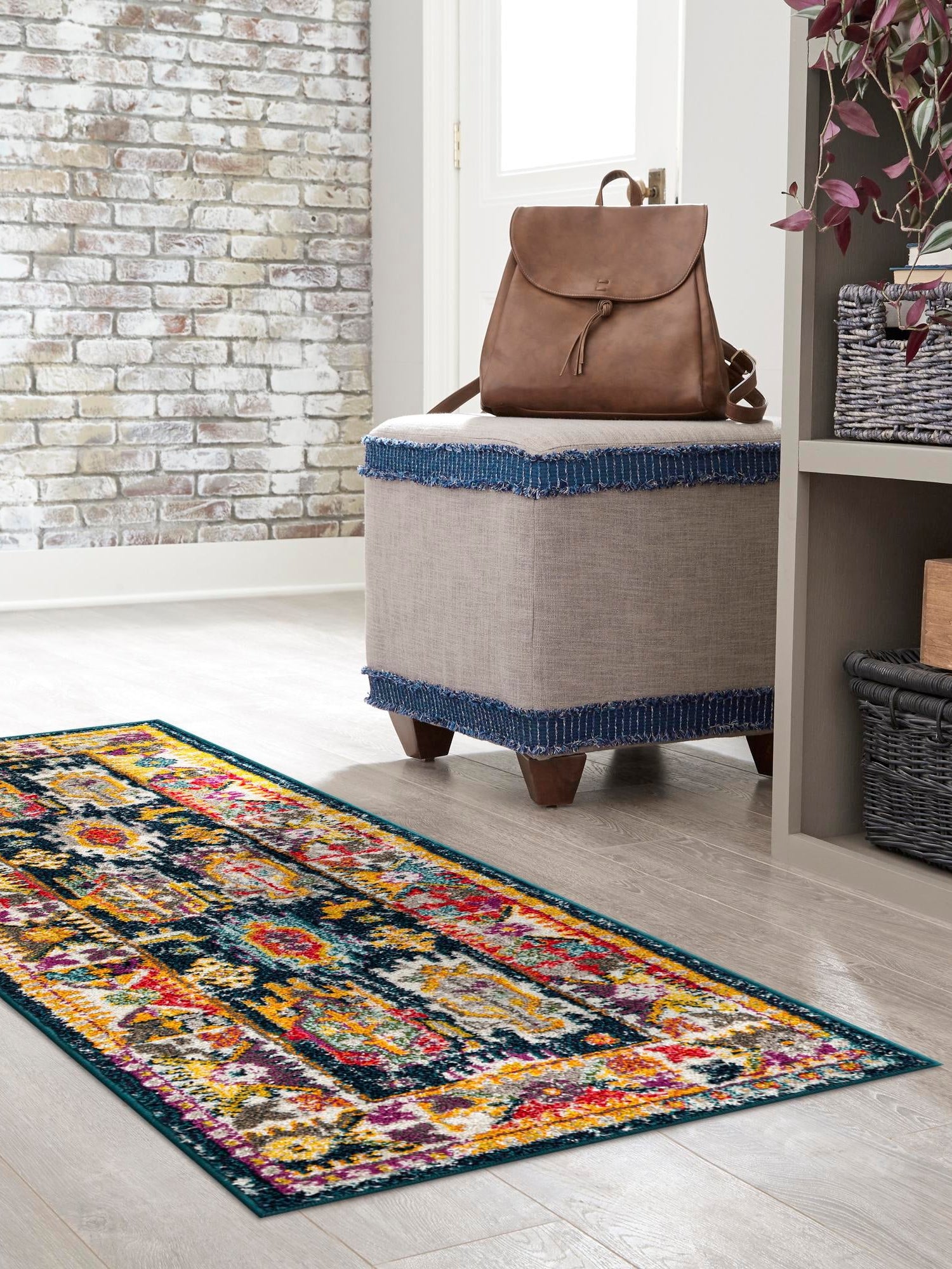 Navy Blue 2' x 6' 1 Penrose Runner Area Rug