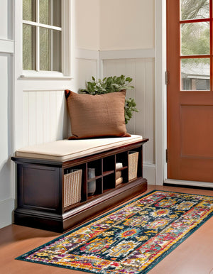 Navy Blue 2' x 8' Penrose Runner Area Rug