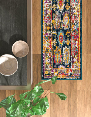 Navy Blue 2' 7 x 10' Penrose Runner Area Rug
