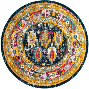 Navy Blue 7' 10 x 7' 10 Penrose Round Area Rug