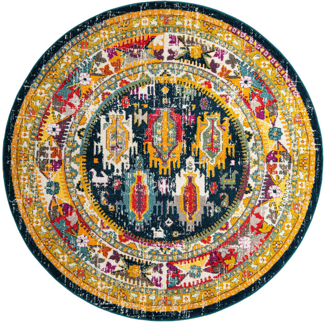 Navy Blue 7' 10 x 7' 10 Penrose Round Area Rug