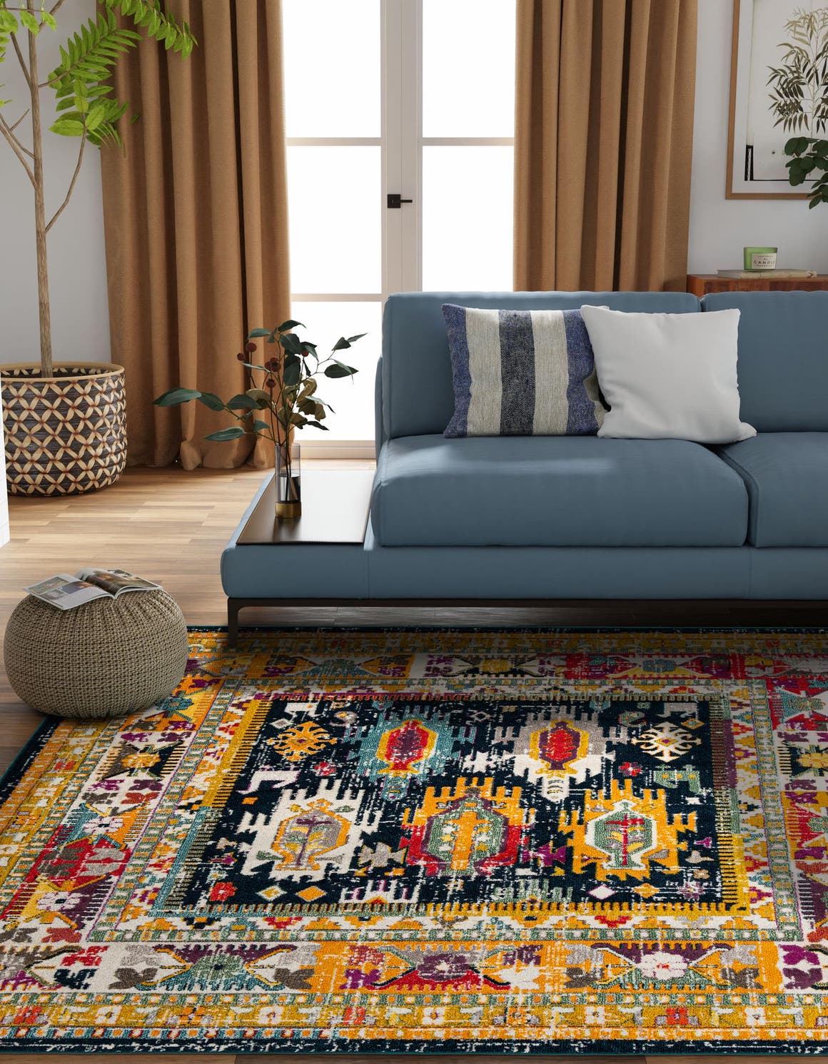 Navy Blue 10' x 10' Penrose Square Area Rug