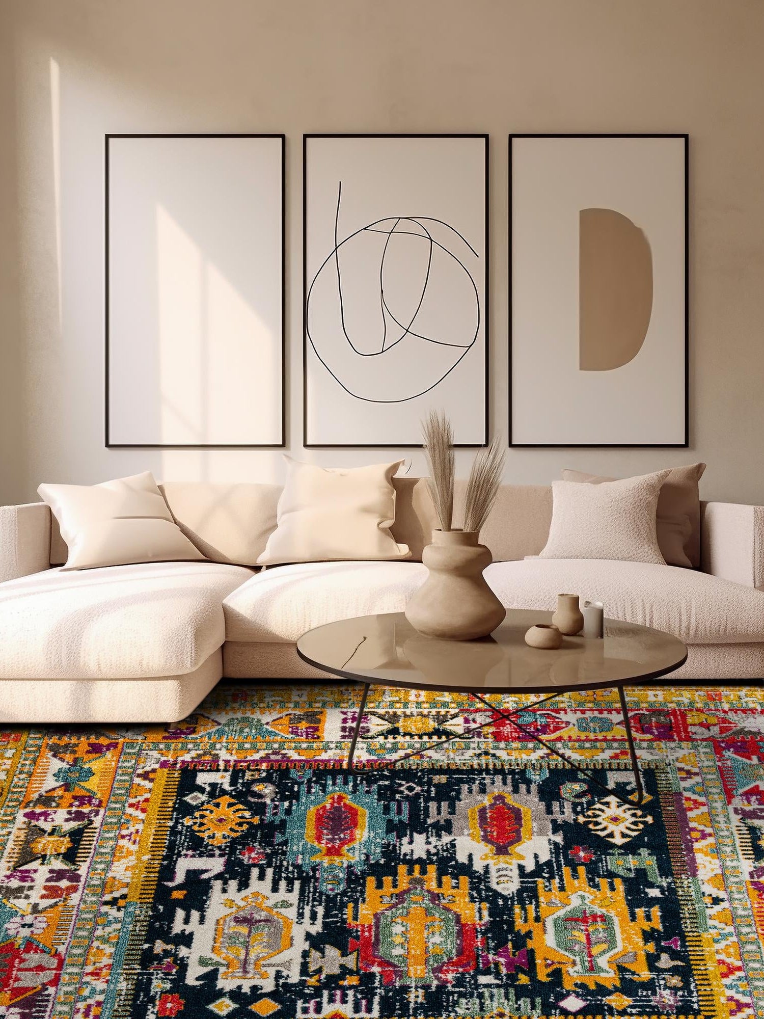 Navy Blue 10' x 10' Penrose Square Area Rug