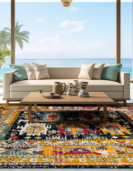 Navy Blue 10' x 10' Penrose Square Area Rug Classic Durable Stain Resistant Easy Clean Carpet for Traditional Indoor Home Decor for Sale at Rug Engine