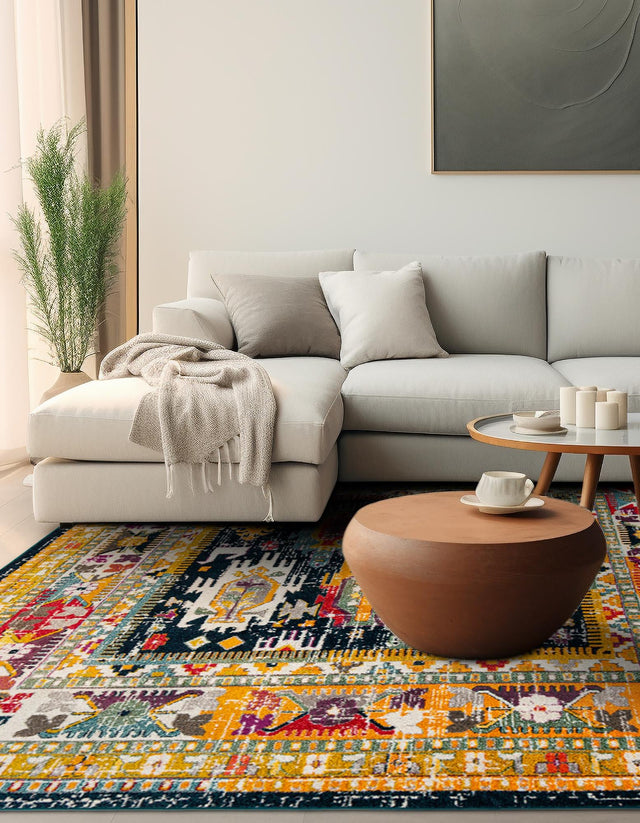 Navy Blue 7' 10 x 7' 10 Penrose Square Area Rug