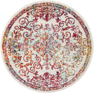 Ivory 3' 1 x 3' 1 Penrose Round Area Rug