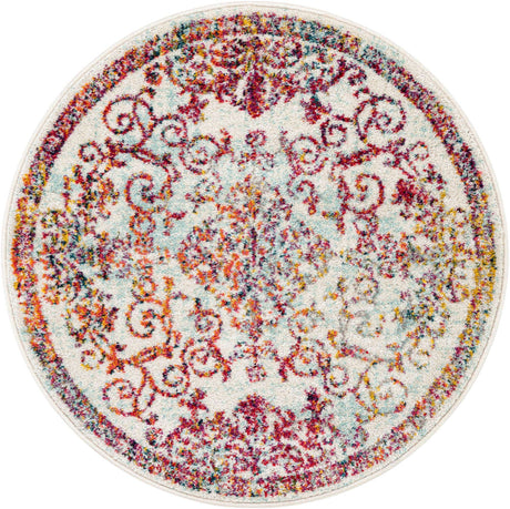 Ivory 3' 1 x 3' 1 Penrose Round Area Rug