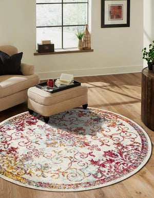 Ivory 10' x 10' Penrose Round Area Rug
