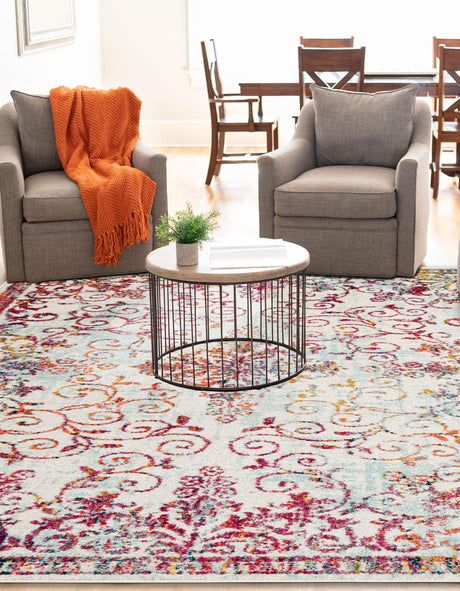 Ivory 6' 1 x 9' Penrose Rectangle Area Rug Classic Durable Stain Resistant Easy Clean Carpet for Traditional Indoor Home Decor for Sale at Rug Engine