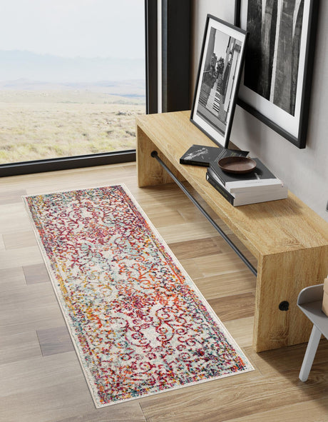 Ivory 2' 7 x 10' Penrose Runner Area Rug Classic Durable Stain Resistant Easy Clean Carpet for Traditional Indoor Home Decor for Sale at Rug Engine