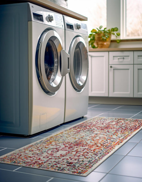 Ivory 2' x 8' Penrose Runner Area Rug Classic Durable Stain Resistant Easy Clean Carpet for Traditional Indoor Home Decor for Sale at Rug Engine