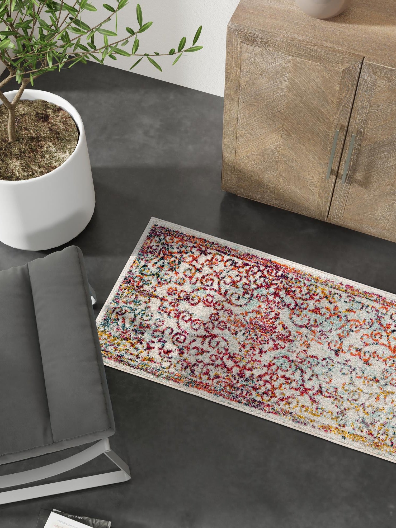 Ivory 2' 7 x 10' Penrose Runner Area Rug