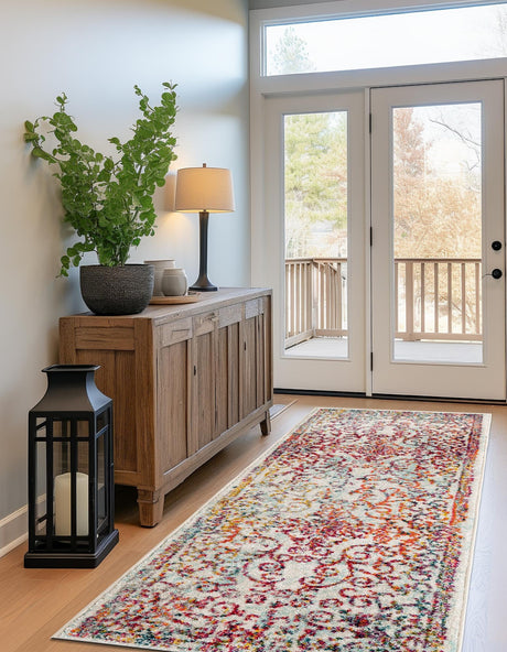 Ivory 2' x 6' 1 Penrose Runner Area Rug Classic Durable Stain Resistant Easy Clean Carpet for Traditional Indoor Home Decor for Sale at Rug Engine
