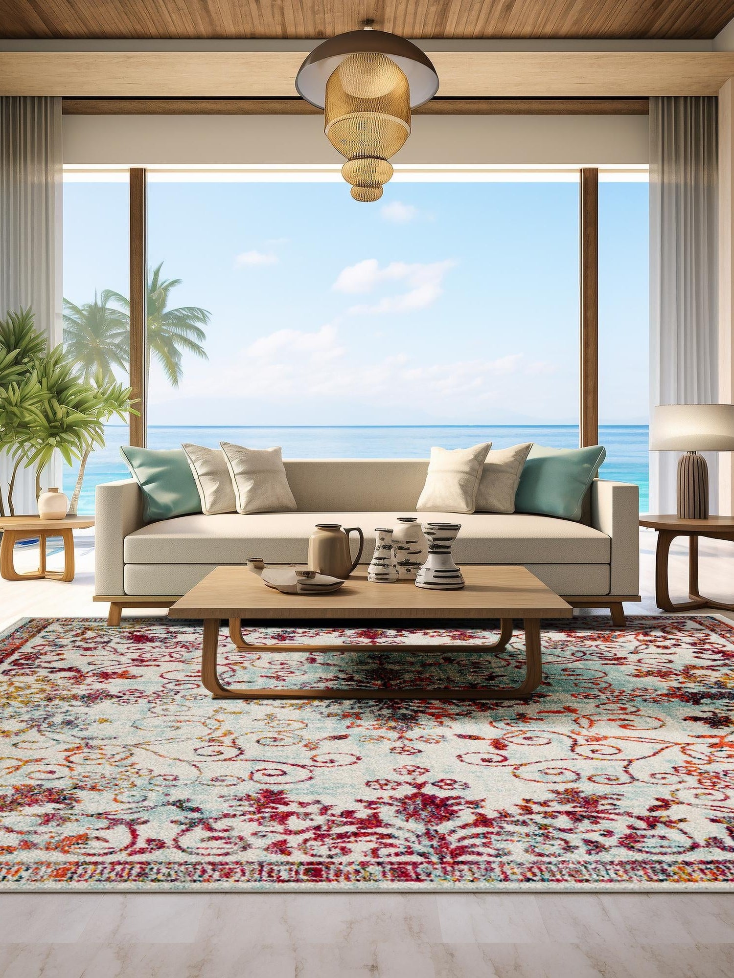 Ivory 10' x 10' Penrose Square Area Rug