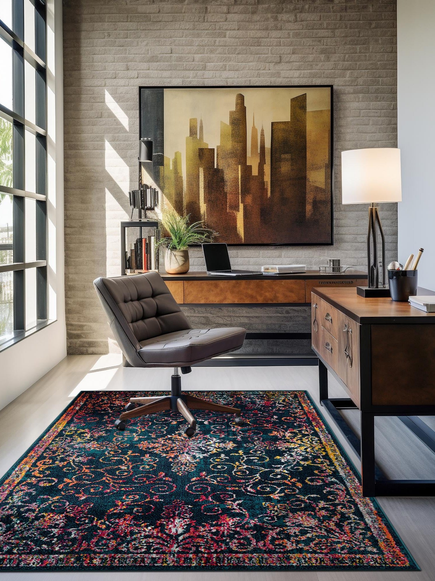 Navy Blue 10' x 14' 1 Penrose Rectangle Area Rug