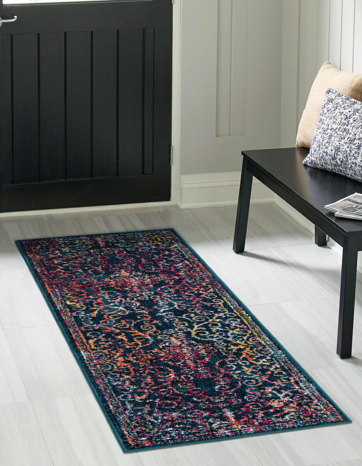 Navy Blue 2' 7 x 10' Penrose Runner Area Rug