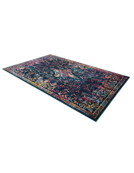 Navy Blue 6' 1 x 9' Penrose Rectangle Area Rug Classic Durable Stain Resistant Easy Clean Carpet for Traditional Indoor Home Decor for Sale at Rug Engine