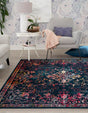 Navy Blue 7' 10 x 7' 10 Penrose Square Area Rug