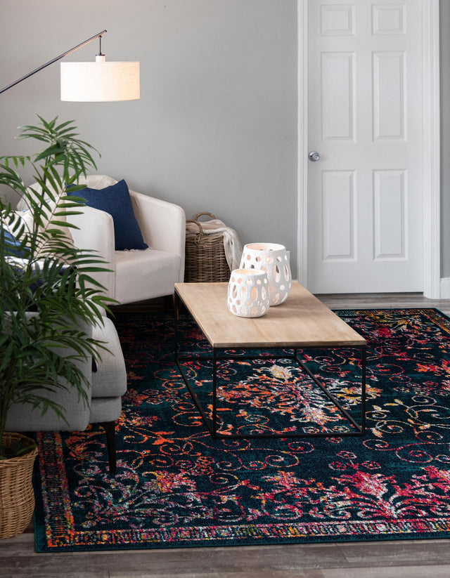 Navy Blue 7' 10 x 7' 10 Penrose Square Area Rug