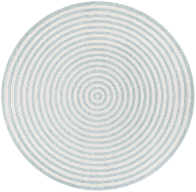 Light Blue 10' x 10' Sabrina Soto Outdoor Round Area Rug Weather Resistant for Patio, Deck, Terrace, Balcony, Porch Durable Carpet for Exterior Home Design for Sale at Rug Engine