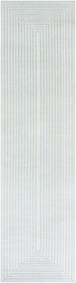 Light Blue 2' 7 x 10' Sabrina Soto Outdoor Runner Area Rug Weather Resistant for Patio, Deck, Terrace, Balcony, Porch Durable Carpet for Exterior Home Design for Sale at Rug Engine