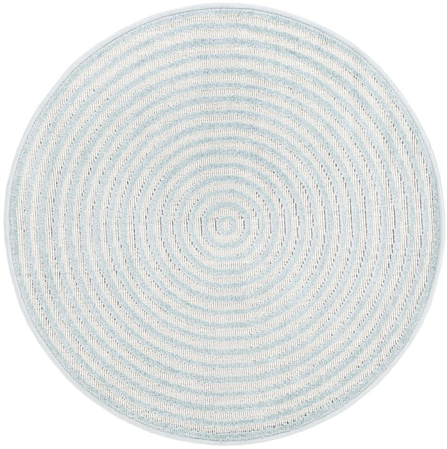 Light Blue 3' 1 x 3' 1 Sabrina Soto Outdoor Round Area Rug Weather Resistant for Patio, Deck, Terrace, Balcony, Porch Durable Carpet for Exterior Home Design for Sale at Rug Engine