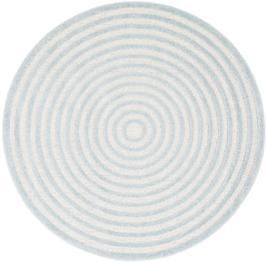 Light Blue 5' 1 x 5' 1 Sabrina Soto Outdoor Round Area Rug Weather Resistant for Patio, Deck, Terrace, Balcony, Porch Durable Carpet for Exterior Home Design for Sale at Rug Engine
