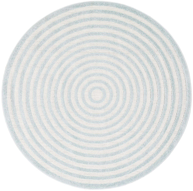 Light Blue 5' 1 x 5' 1 Sabrina Soto Outdoor Round Area Rug Weather Resistant for Patio, Deck, Terrace, Balcony, Porch Durable Carpet for Exterior Home Design for Sale at Rug Engine