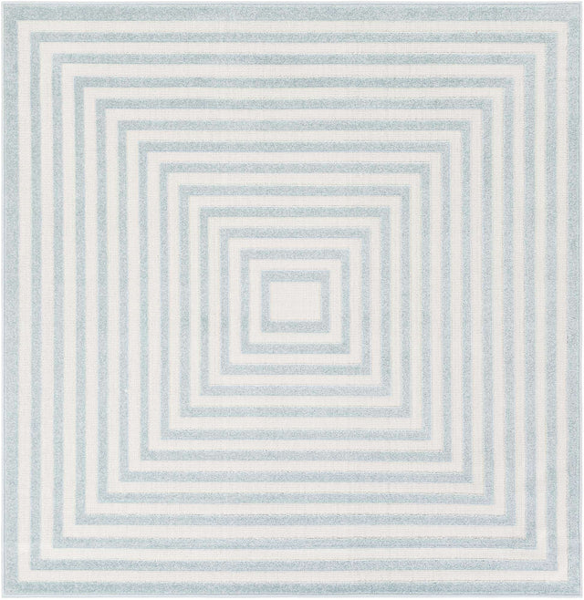 Light Blue 6' 1 x 6' 1 Sabrina Soto Outdoor Square Area Rug Weather Resistant for Patio, Deck, Terrace, Balcony, Porch Durable Carpet for Exterior Home Design for Sale at Rug Engine