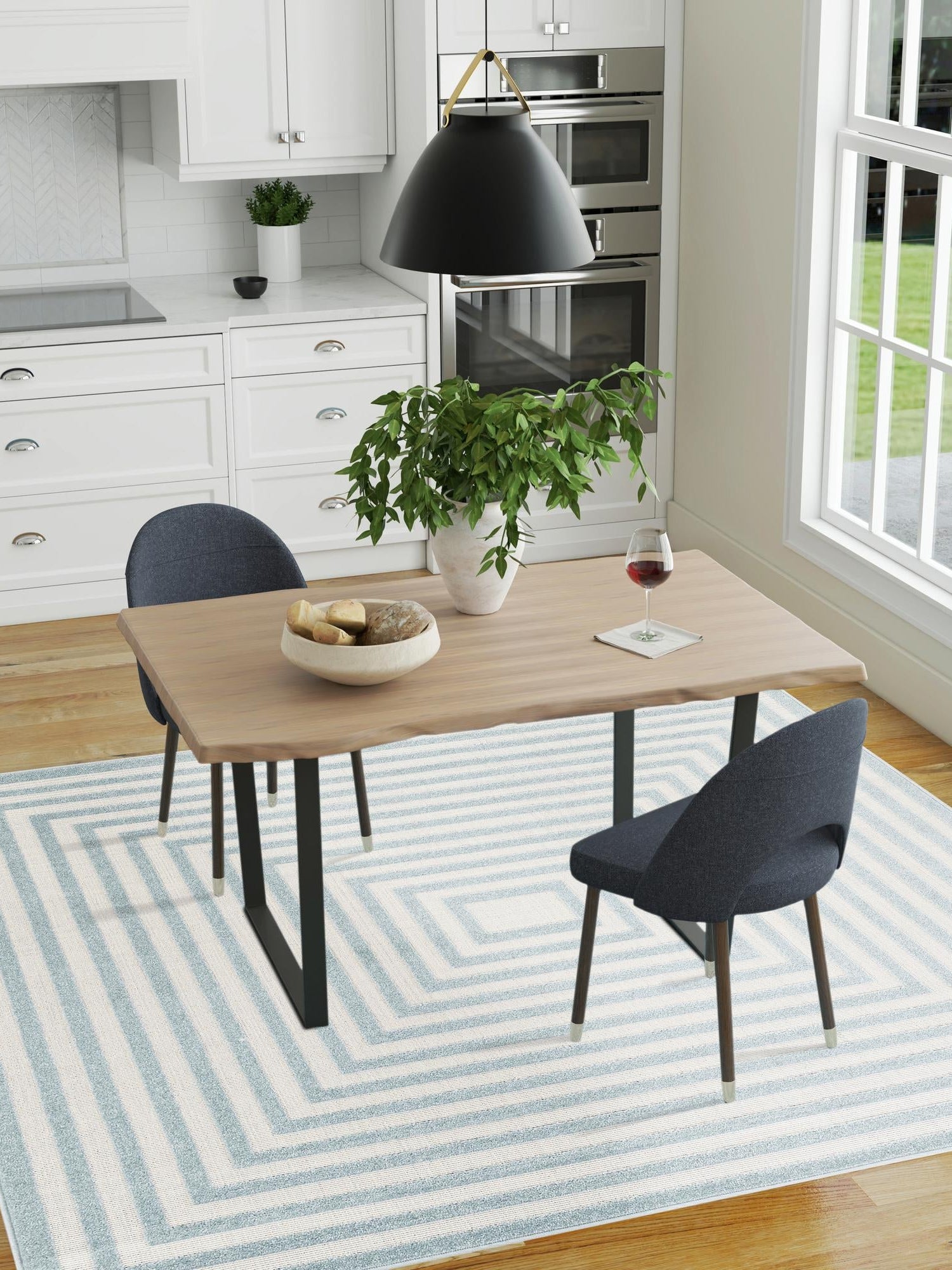 Light Blue 6' 1 x 6' 1 Sabrina Soto Outdoor Square Area Rug Weather Resistant for Patio, Deck, Terrace, Balcony, Porch Durable Carpet for Exterior Home Design for Sale at Rug Engine