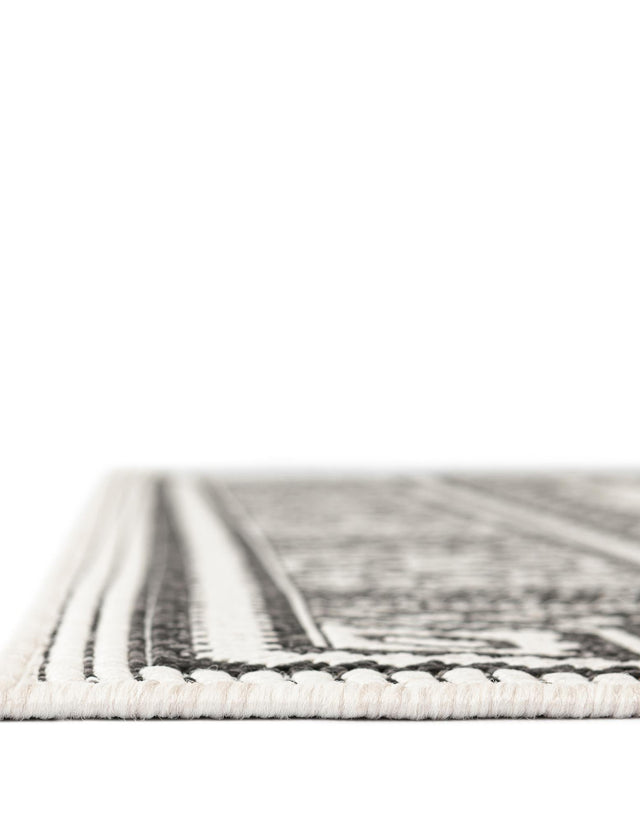 White and Black 2' x 3' 1 Outdoor Traditional Rectangle Area Rug Weather Resistant for Patio, Deck, Terrace, Balcony, Porch Classical Design Outside Carpet for Sale at Rug Engine