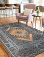 Charcoal Gray 4' 1 x 6' 1 Kilim Wool Rectangle Area Rug Hand Woven All Natural Traditional Carpet for Unique Home Interior Design for Sale at Rug Engine