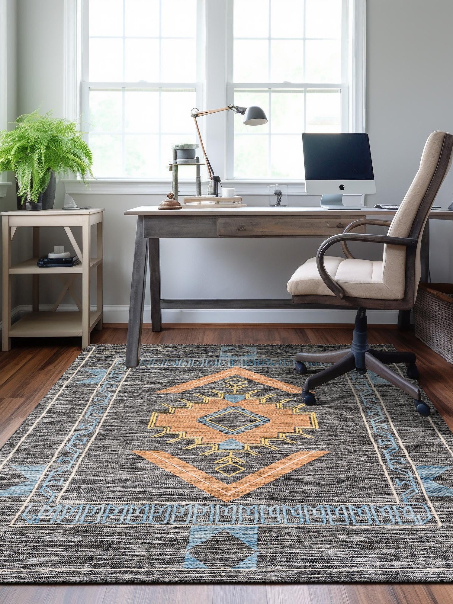 Charcoal Gray 2' x 3' 1 Kilim Wool Rectangle Area Rug Hand Woven All Natural Traditional Carpet for Unique Home Interior Design for Sale at Rug Engine